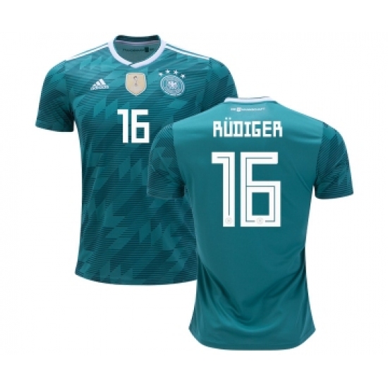 Germany 16 Rudiger Away Soccer Country Jersey