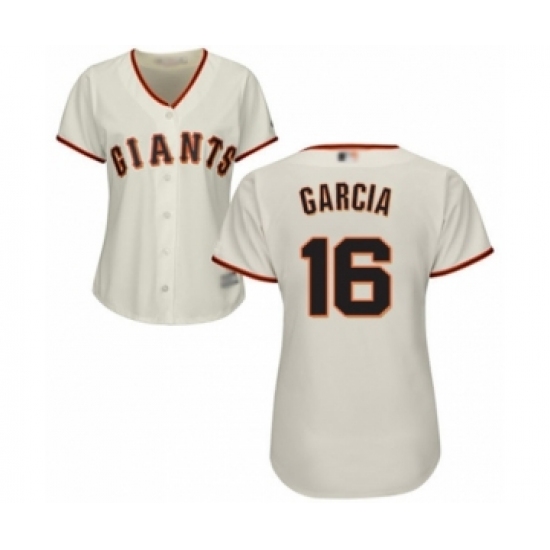 Women's San Francisco Giants 16 Aramis Garcia Authentic Cream Home Cool Base Baseball Player Jersey
