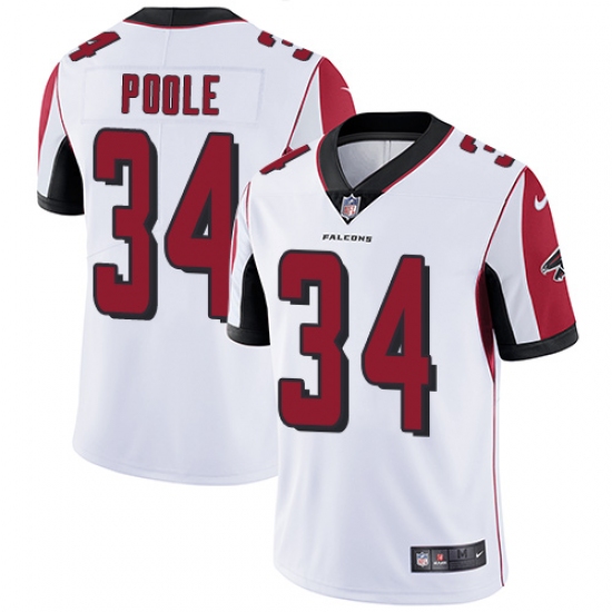 Men's Nike Atlanta Falcons 34 Brian Poole White Vapor Untouchable Limited Player NFL Jersey