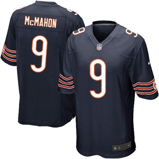 Men's Nike Chicago Bears 9 Jim McMahon Game Navy Blue Team Color NFL Jersey