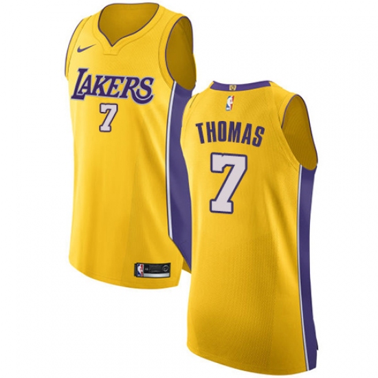 Youth Nike Los Angeles Lakers 7 Isaiah Thomas Authentic Gold Home NBA Jersey - Icon Edition
