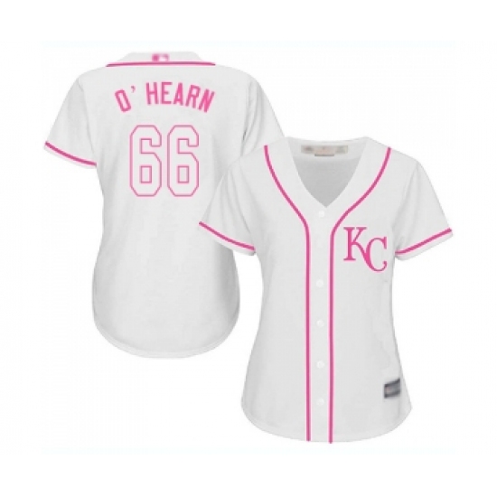 Women's Kansas City Royals 66 Ryan O Hearn Replica White Fashion Cool Base Baseball Jersey