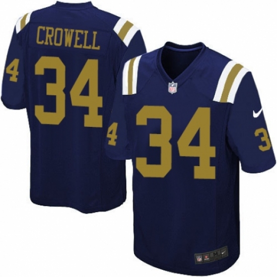 Men's Nike New York Jets 34 Isaiah Crowell Game Navy Blue Alternate NFL Jersey