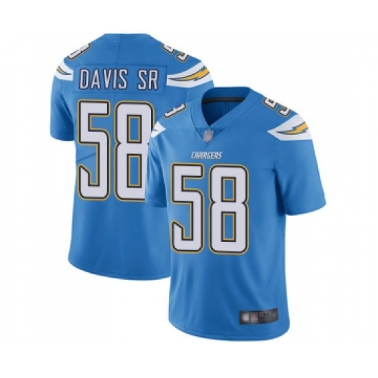 Youth Los Angeles Chargers 58 Thomas Davis Sr Electric Blue Alternate Vapor Untouchable Limited Player Football Jersey