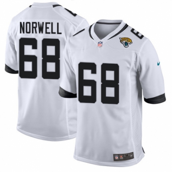Men's Nike Jacksonville Jaguars 68 Andrew Norwell Game White NFL Jersey
