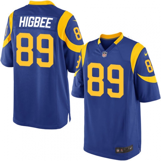 Men's Nike Los Angeles Rams 89 Tyler Higbee Game Royal Blue Alternate NFL Jersey