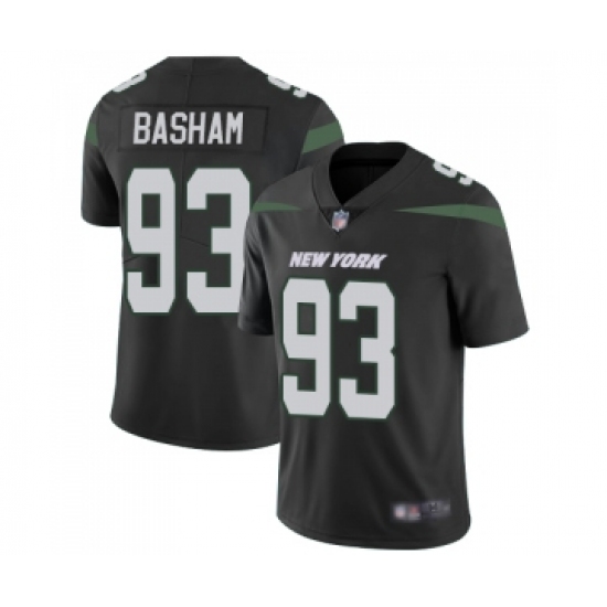 Youth New York Jets 93 Tarell Basham Black Alternate Vapor Untouchable Limited Player Football Jersey