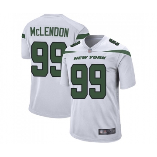Men's New York Jets 99 Steve McLendon Game White Football Jersey