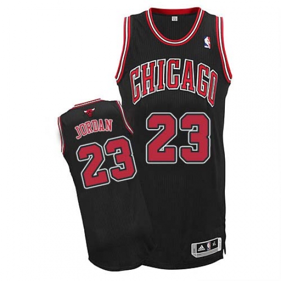Men's Adidas Chicago Bulls 23 Michael Jordan Authentic Black Alternate NBA Jersey