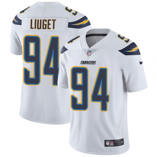Men's Nike Los Angeles Chargers 94 Corey Liuget White Vapor Untouchable Limited Player NFL Jersey