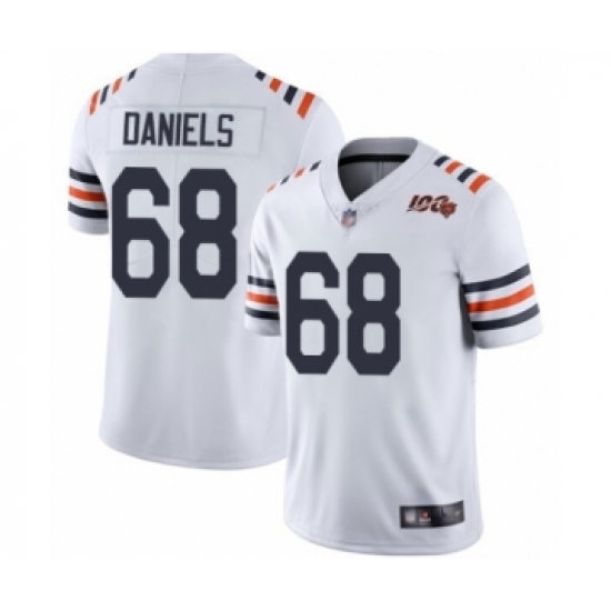 Men's Chicago Bears 68 James Daniels White 100th Season Limited Football Jersey
