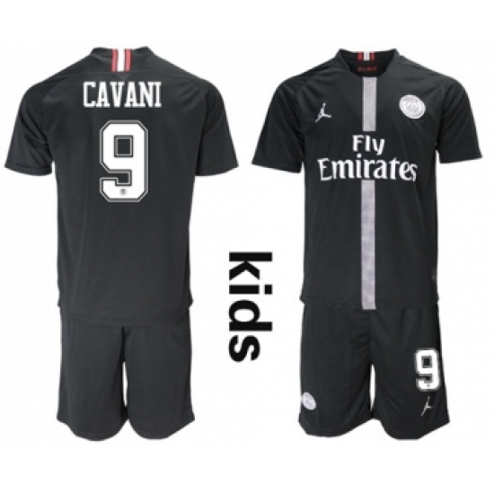 Jordan Paris Saint Germain 9 Cavani Home Kid Soccer Club Jersey