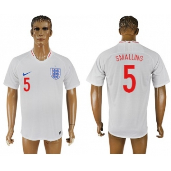 England 5 Smalling Home Thai Version Soccer Country Jersey