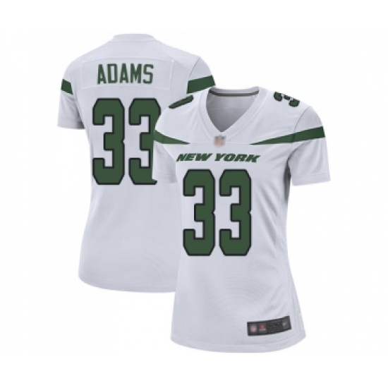 Women's New York Jets 33 Jamal Adams Game White Football Jersey