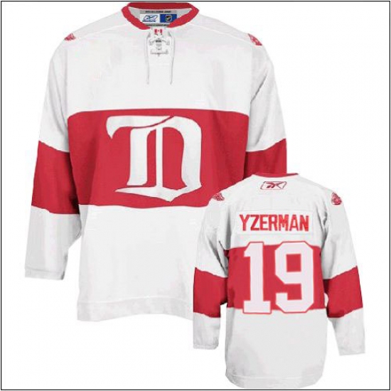 Youth Reebok Detroit Red Wings 19 Steve Yzerman Premier White Third NHL Jersey