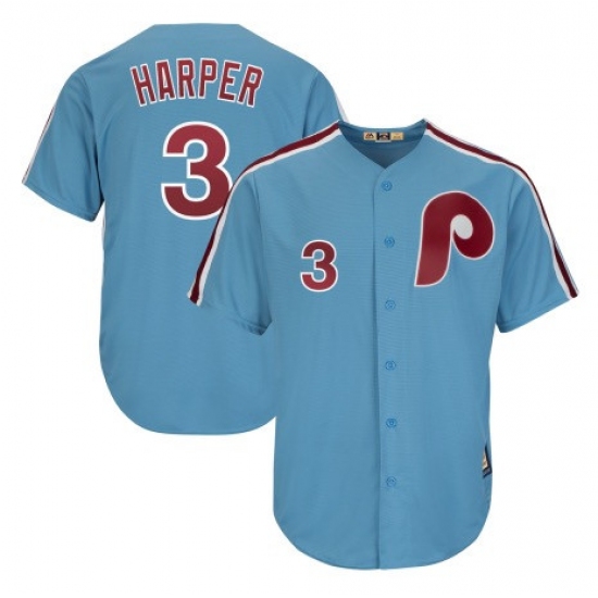 Women's Philadelphia Phillies 3 Bryce Harper Light Blue Alternate Cool Base Cooperstown Stitched MLB Jersey