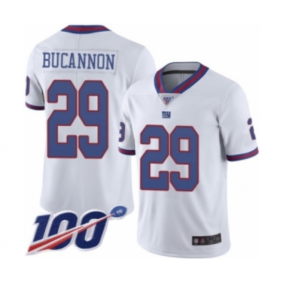 Youth New York Giants 29 Deone Bucannon Limited White Rush Vapor Untouchable 100th Season Football Jersey