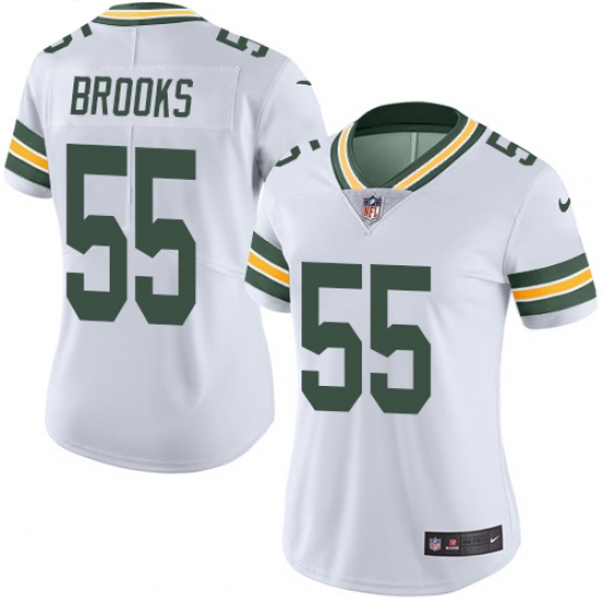 Women's Nike Green Bay Packers 55 Ahmad Brooks White Vapor Untouchable Elite Player NFL Jersey