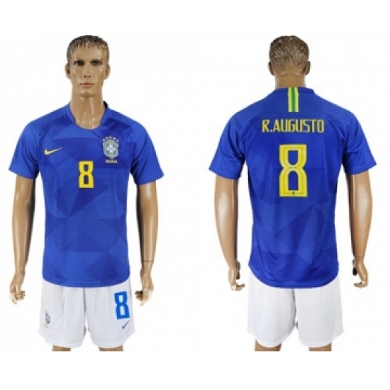 Brazil 8 R.Augusto Away Soccer Country Jersey