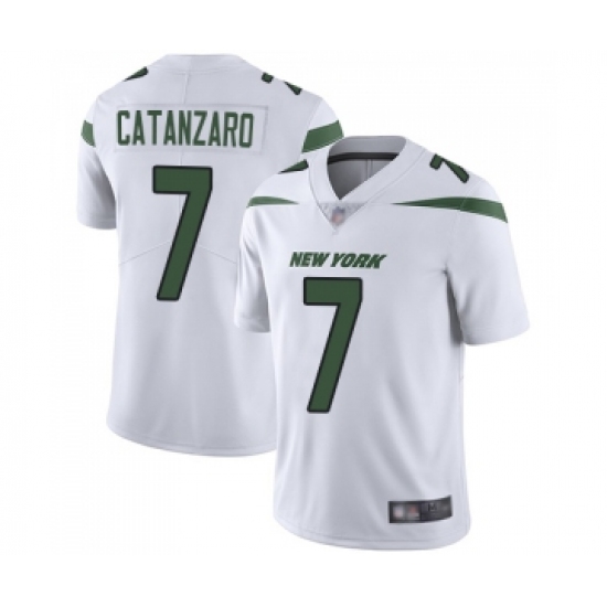 Men's New York Jets 7 Chandler Catanzaro White Vapor Untouchable Limited Player Football Jersey