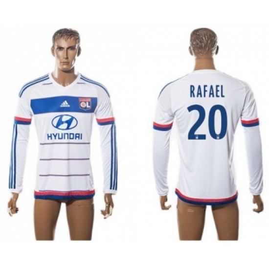 Lyon 20 Rafael Home Long Sleeves Soccer Club Jersey