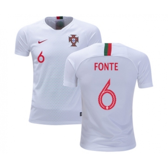 Portugal 6 Fonte Away Kid Soccer Country Jersey