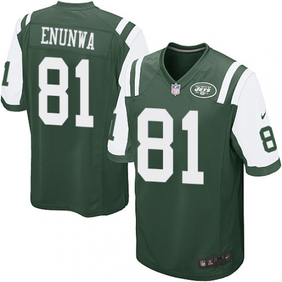 Men's Nike New York Jets 81 Quincy Enunwa Game Green Team Color NFL Jersey