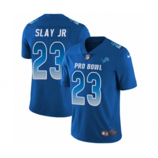 Men's Nike Detroit Lions 23 Darius Slay Limited Royal Blue NFC 2019 Pro Bowl NFL Jersey