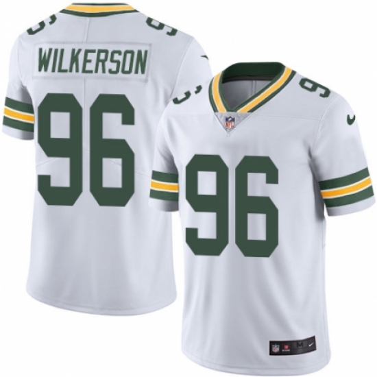 Men's Nike Green Bay Packers 96 Muhammad Wilkerson White Vapor Untouchable Limited Player NFL Jersey