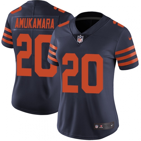 Women's Nike Chicago Bears 20 Prince Amukamara Navy Blue Alternate Vapor Untouchable Limited Player NFL Jersey