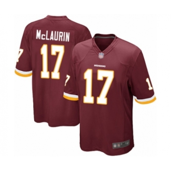 Men's Washington Redskins 17 Terry McLaurin Game Burgundy Red Team Color Football Jersey