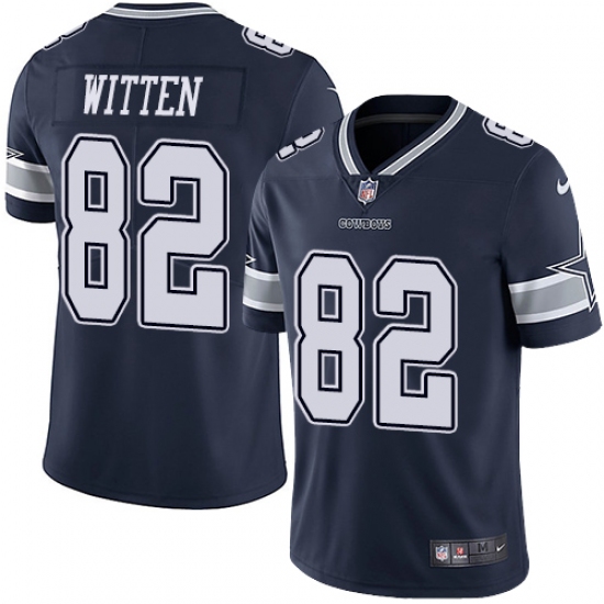 Youth Nike Dallas Cowboys 82 Jason Witten Navy Blue Team Color Vapor Untouchable Limited Player NFL Jersey