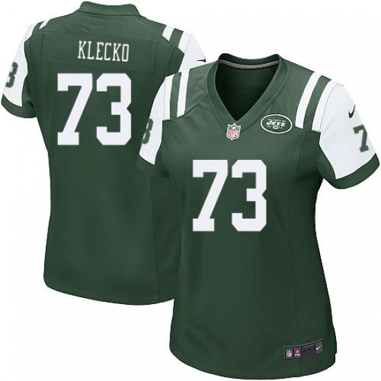 Women's Nike New York Jets 73 Joe Klecko Game Green Team Color NFL Jersey