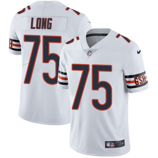Men's Nike Chicago Bears 75 Kyle Long White Vapor Untouchable Limited Player NFL Jersey