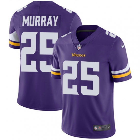 Men's Nike Minnesota Vikings 25 Latavius Murray Purple Team Color Vapor Untouchable Limited Player NFL Jersey
