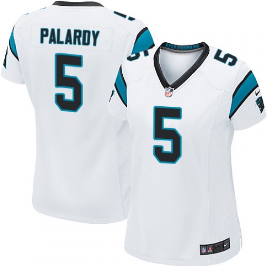 Women's Nike Carolina Panthers 5 Michael Palardy Game White NFL Jersey