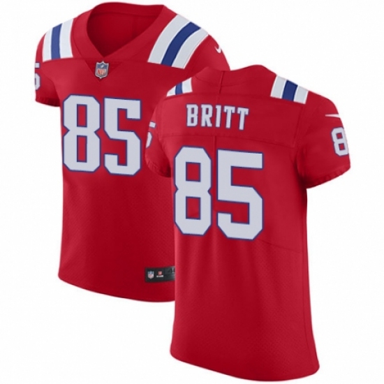 Men's Nike New England Patriots 85 Kenny Britt Red Alternate Vapor Untouchable Elite Player NFL Jersey