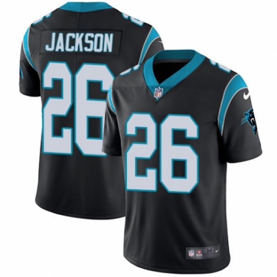 Youth Nike Carolina Panthers 26 Donte Jackson Black Team Color Vapor Untouchable Limited Player NFL Jersey