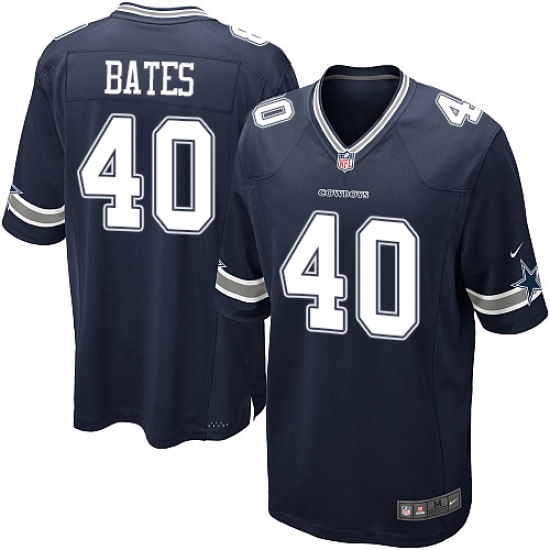 Men's Nike Dallas Cowboys 40 Bill Bates Game Navy Blue Team Color NFL Jersey