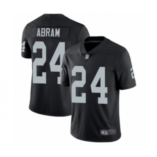 Men's Oakland Raiders 24 Johnathan Abram Black Team Color Vapor Untouchable Limited Player Football Jersey