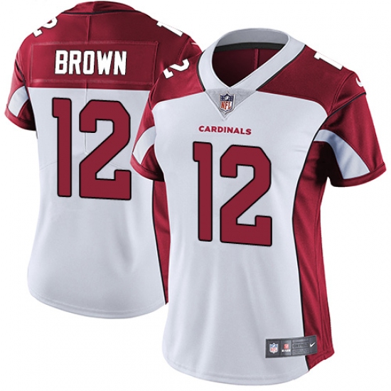 Women's Nike Arizona Cardinals 12 John Brown White Vapor Untouchable Limited Player NFL Jersey
