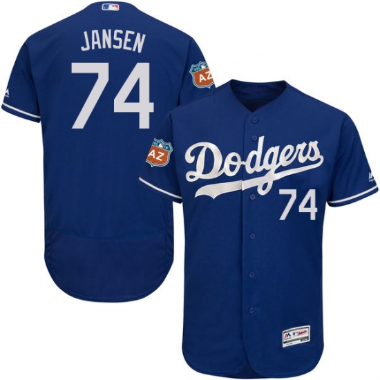 Men's Majestic Los Angeles Dodgers 74 Kenley Jansen Royal Blue Flexbase Authentic Collection MLB Jersey