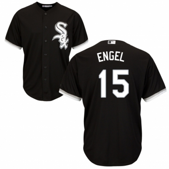 Youth Majestic Chicago White Sox 15 Adam Engel Replica Black Alternate Home Cool Base MLB Jersey