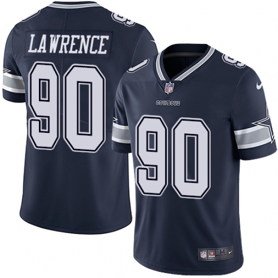 Youth Nike Dallas Cowboys 90 Demarcus Lawrence Navy Blue Team Color Vapor Untouchable Limited Player NFL Jersey