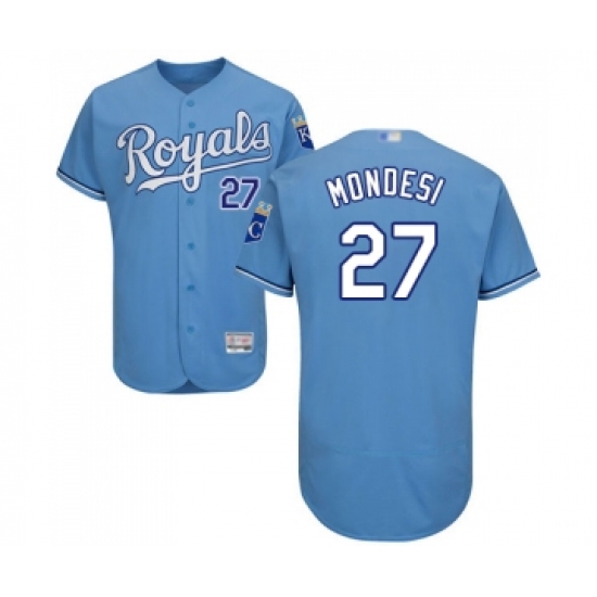 Men's Kansas City Royals 27 Raul Mondesi Light Blue Alternate Flex Base Authentic Collection Baseball Jersey