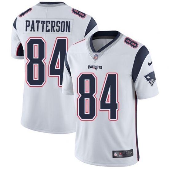 Men's Nike New England Patriots 84 Cordarrelle Patterson White Vapor Untouchable Limited Player NFL Jersey