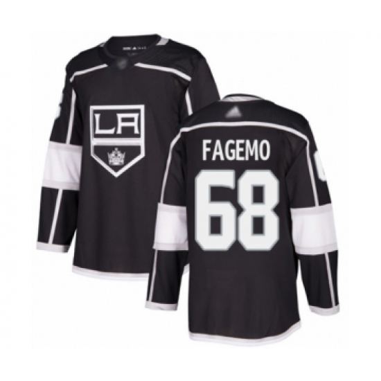 Men's Los Angeles Kings 68 Samuel Fagemo Authentic Black Home Hockey Jersey