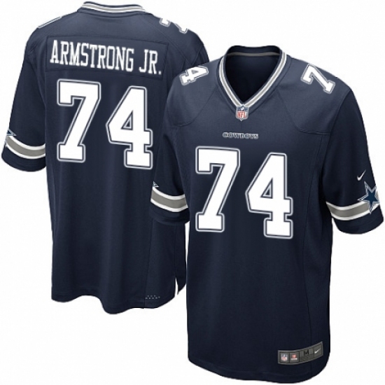 Men's Nike Dallas Cowboys 74 Dorance Armstrong Jr. Game Navy Blue Team Color NFL Jersey