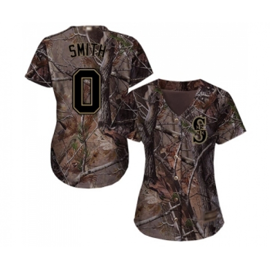 Women's Seattle Mariners 0 Mallex Smith Authentic Camo Realtree Collection Flex Base Baseball Jersey