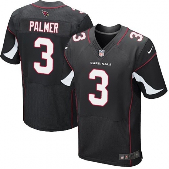 Men's Nike Arizona Cardinals 3 Carson Palmer Elite Black Alternate NFL Jersey